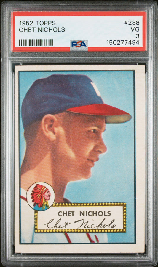 1952 Topps #288 Chet Nichols PSA 3 SN 150277494