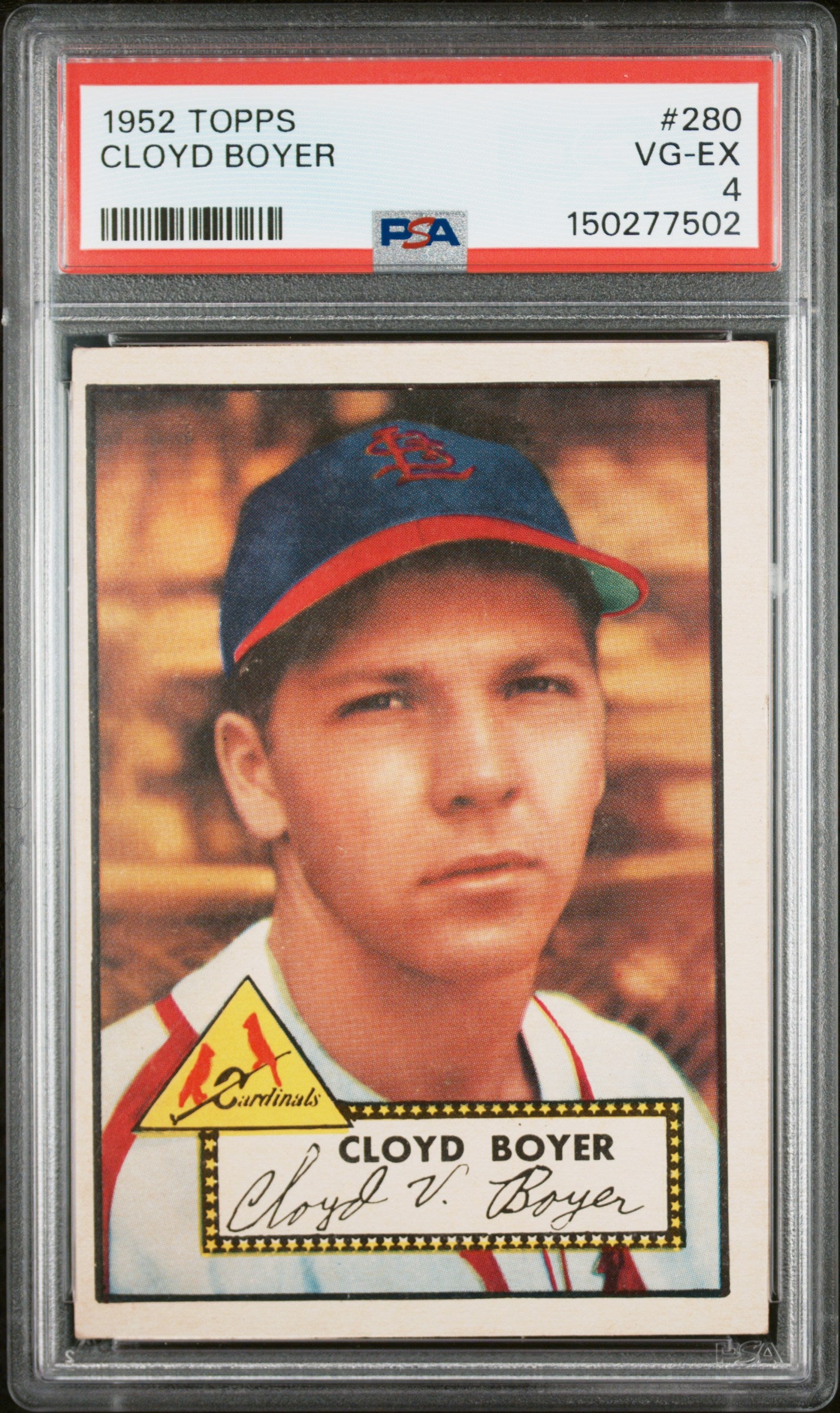 1952 Topps #280 Cloyd Boyer PSA 4 SN 150277502