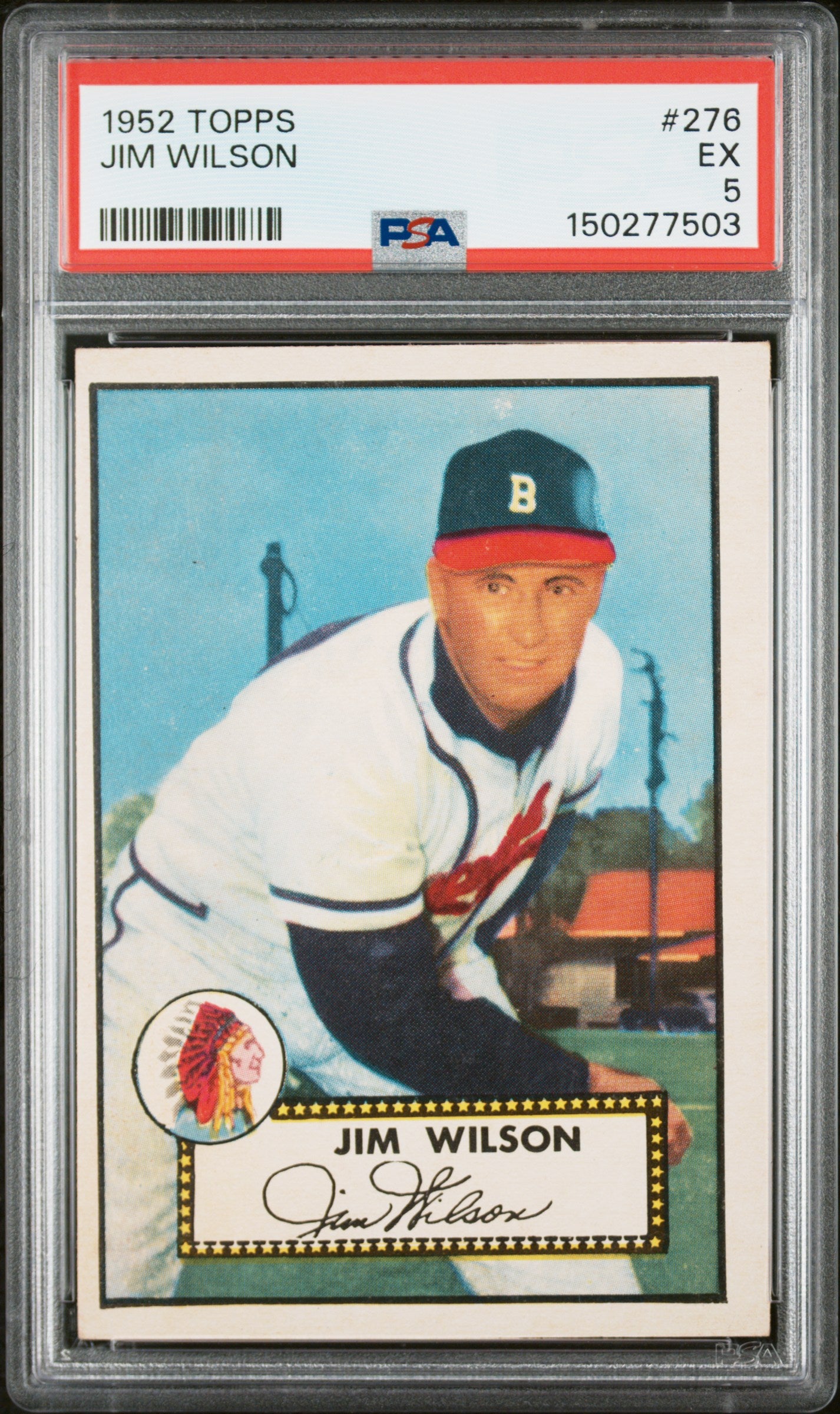 1952 Topps #276 Jim Wilson PSA 5 SN 150277503