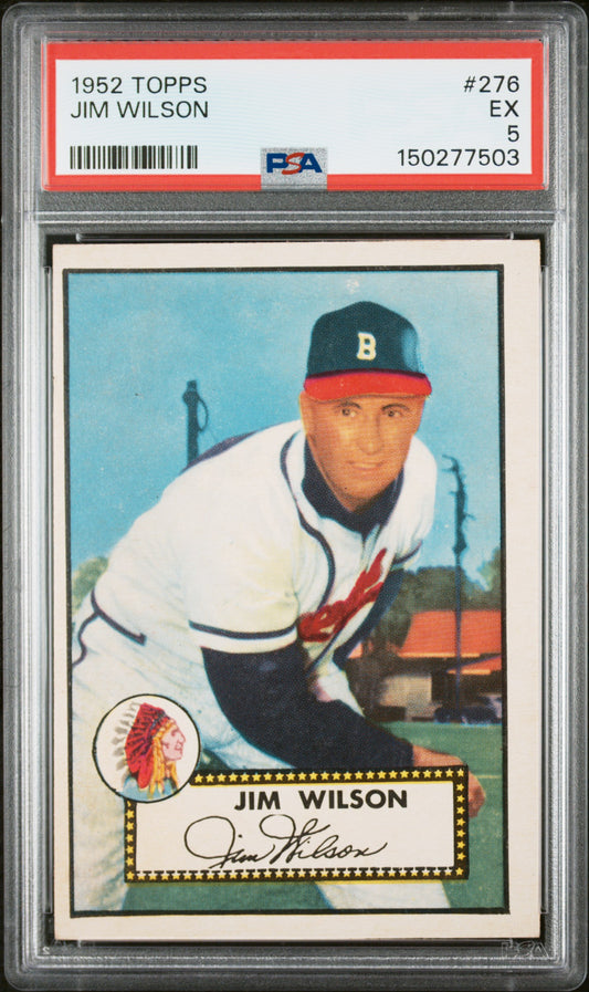1952 Topps #276 Jim Wilson PSA 5 SN 150277503