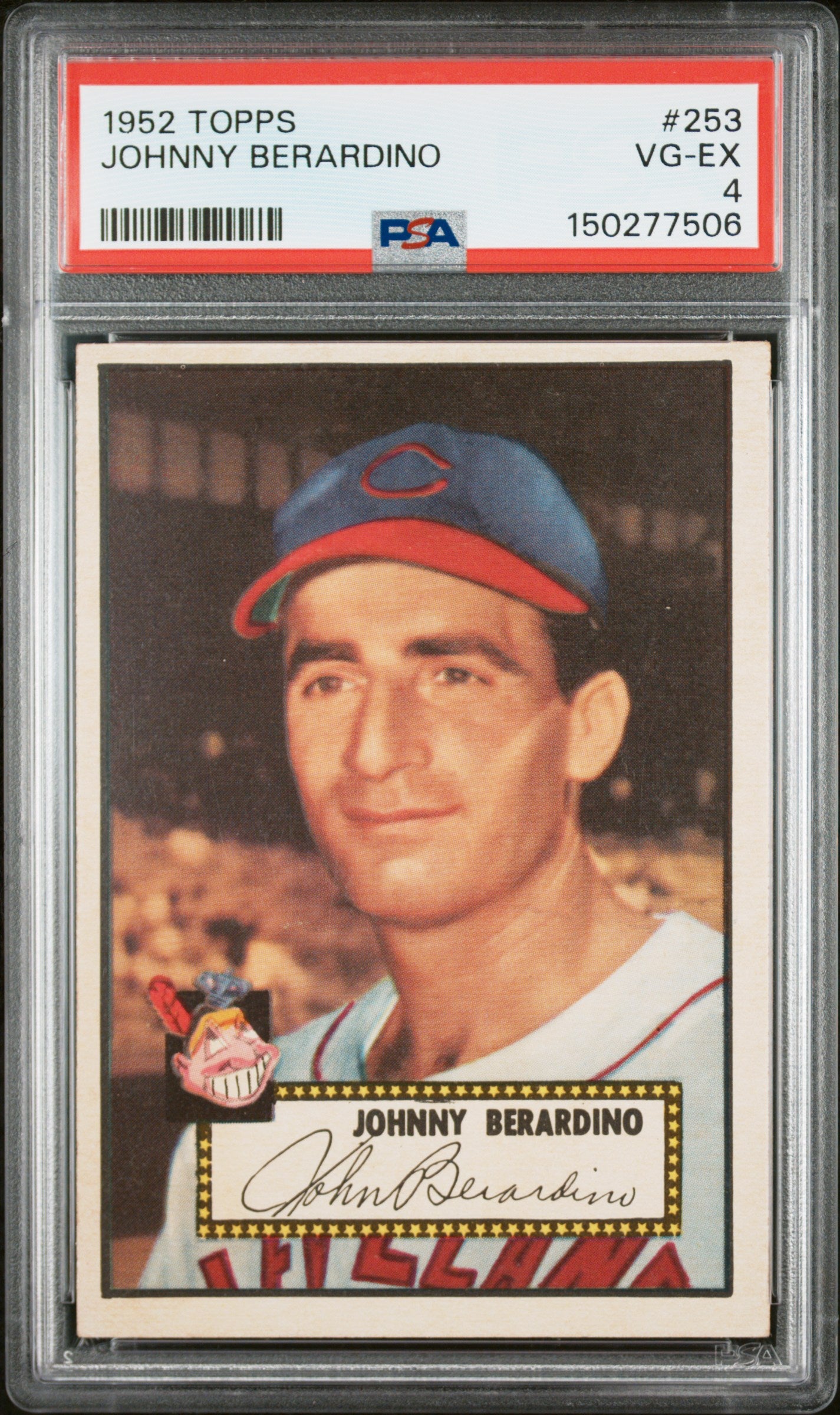 1952 Topps #253 Johnny Berardino PSA 4 SN 150277506