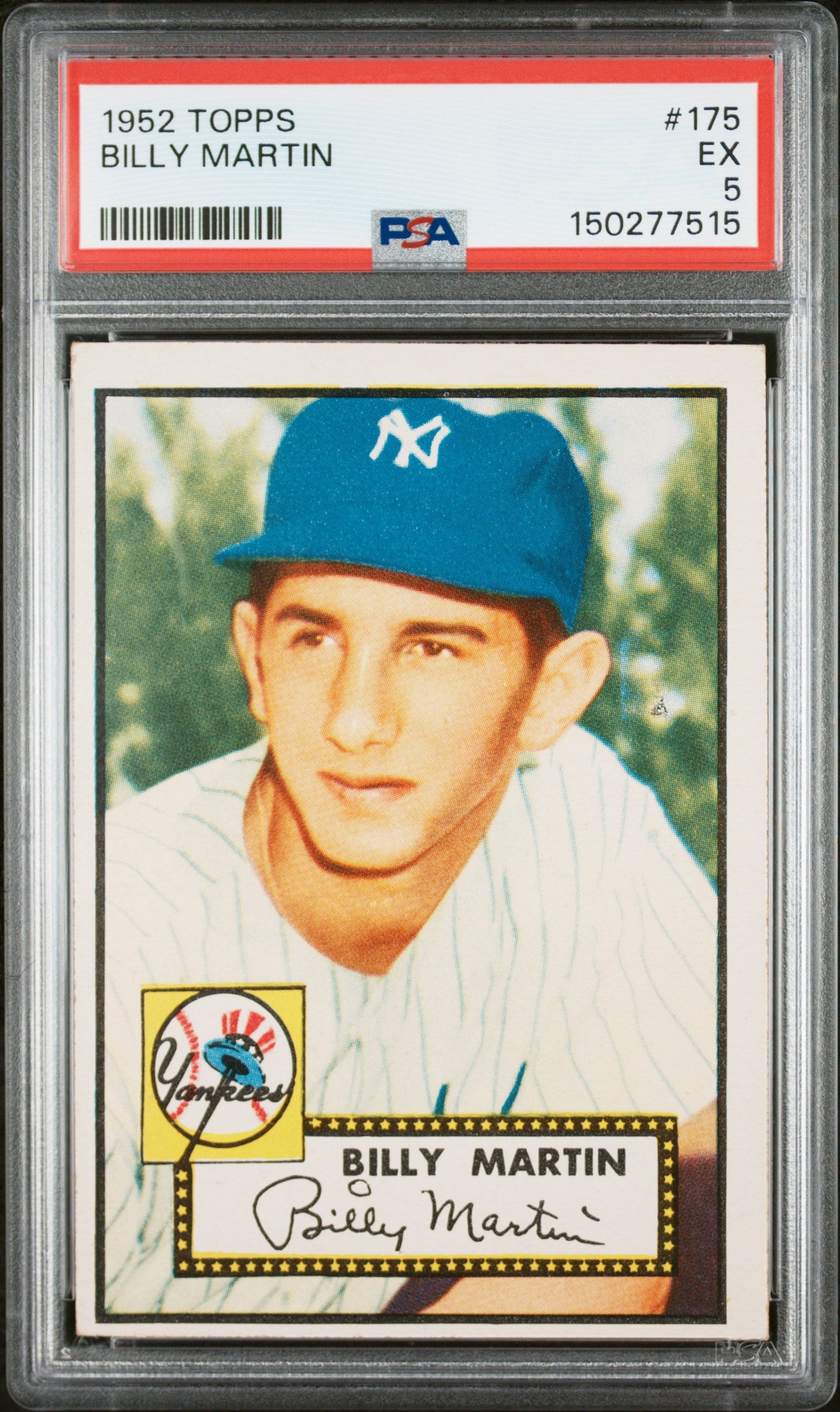 1952 Topps #175 Billy Martin PSA 5 SN 150277515