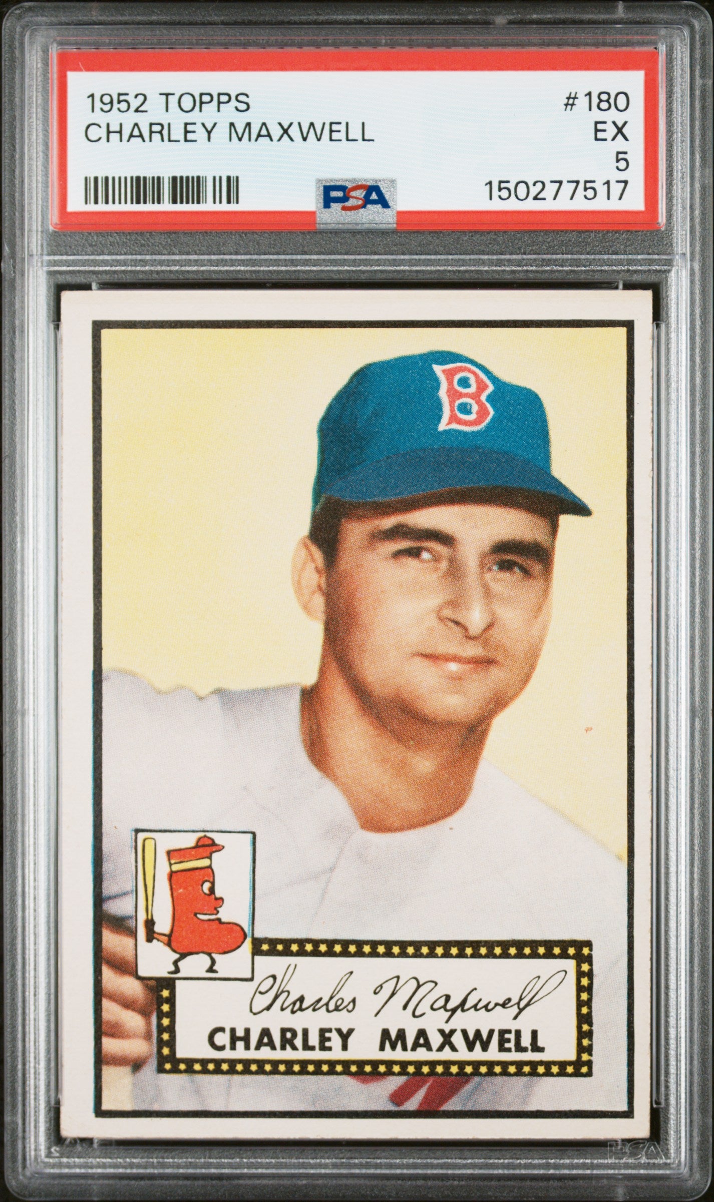 1952 Topps #180 Charley Maxwell PSA 5 SN 150277517