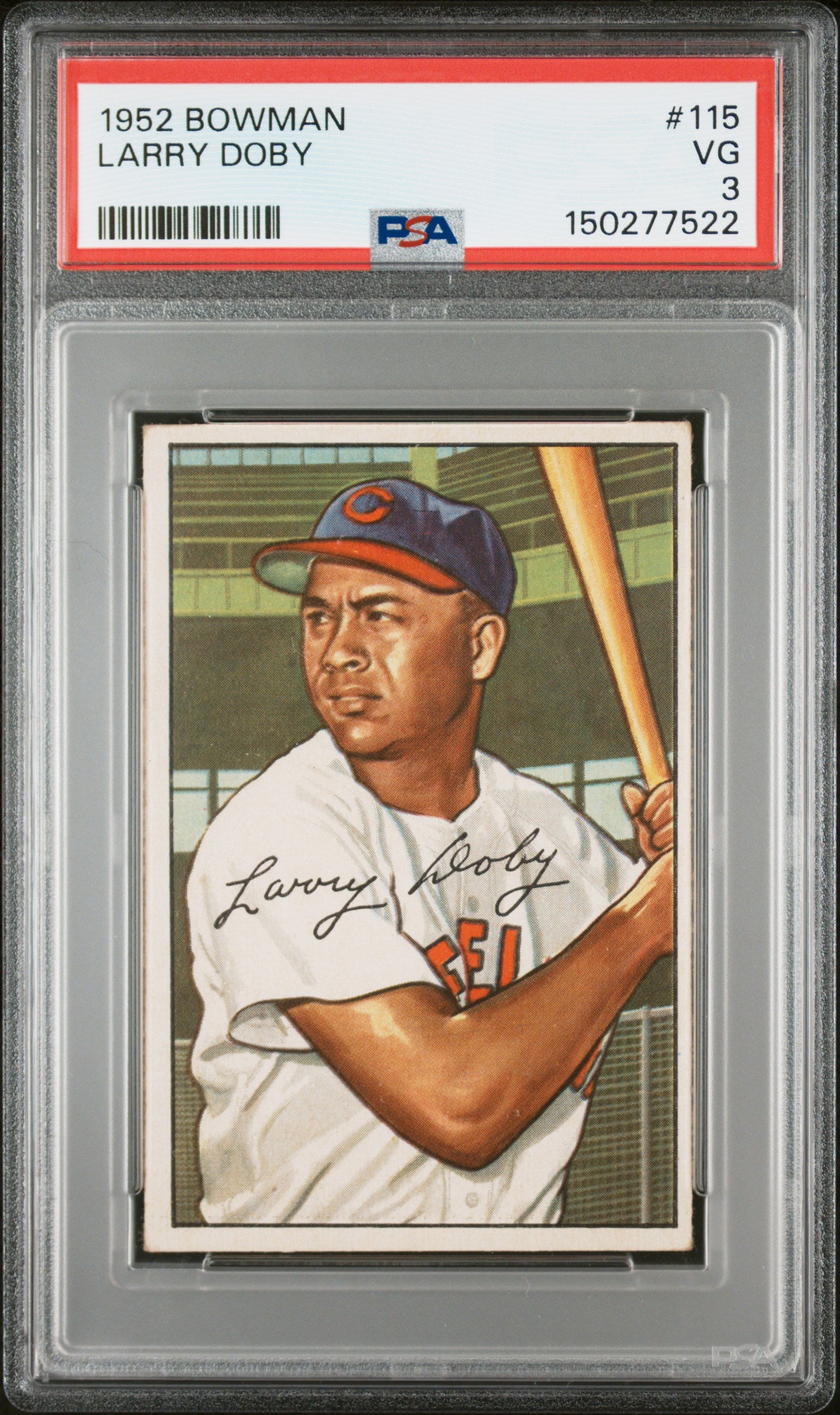 1952 Bowman #115 Larry Doby PSA 3 SN 150277522