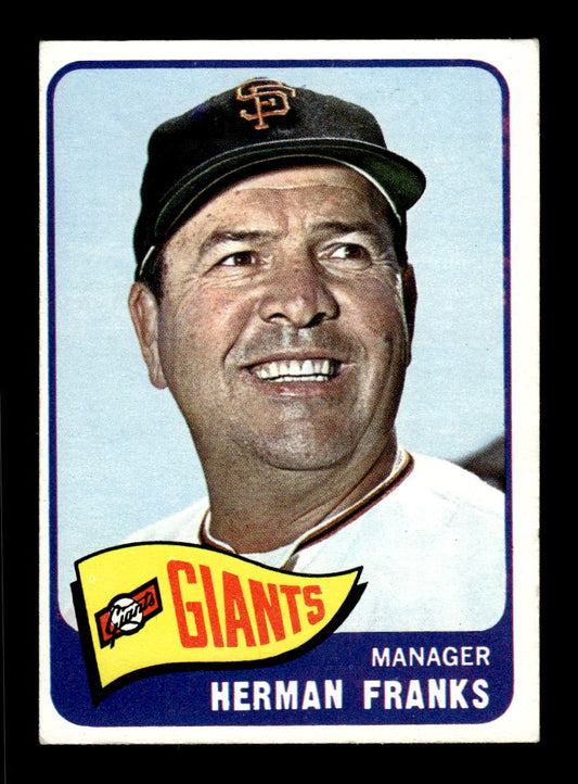 1965 Topps #32 Herman Franks San Francisco Giants EXMT CS26015332
