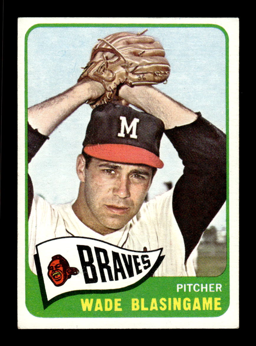 1965 Topps #44 Wade Blasingame Milwaukee Braves EXMT CS26015344