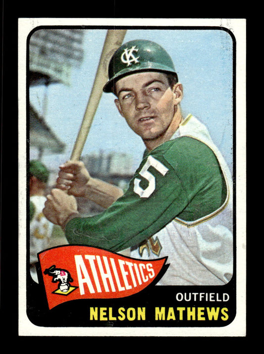 1965 Topps #87 Nelson Mathews Kansas City Athletics EXMT CS26015381