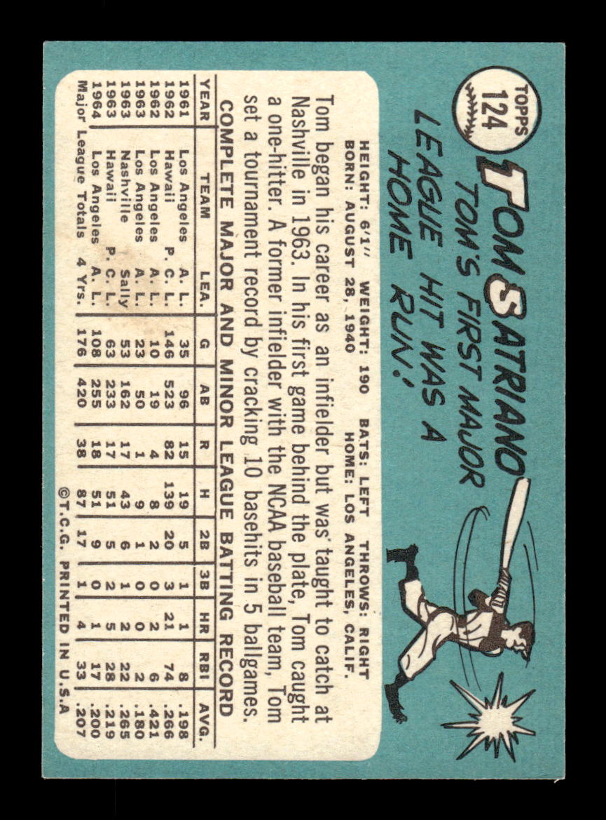 1965 Topps #124 Tom Satriano Los Angeles Angels EXMT CS26015411