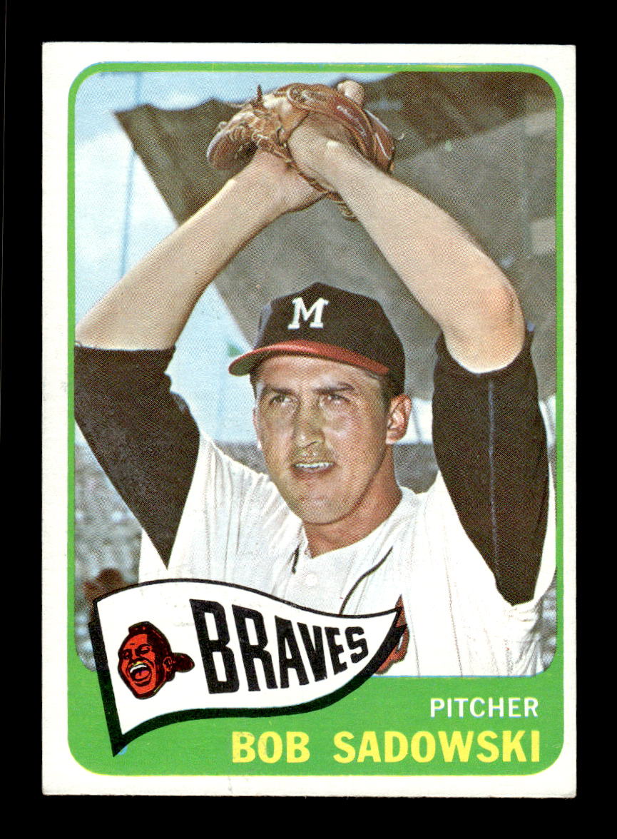 1965 Topps #156 Bob Sadowski Milwaukee Braves EXMT CS26015431