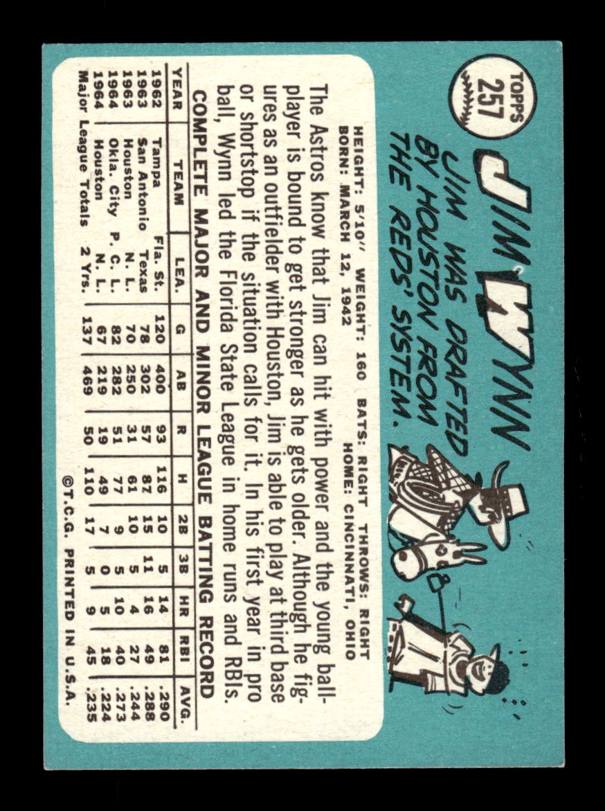 1965 Topps #257 Jim Wynn Houston Astros EXMT CS26015515
