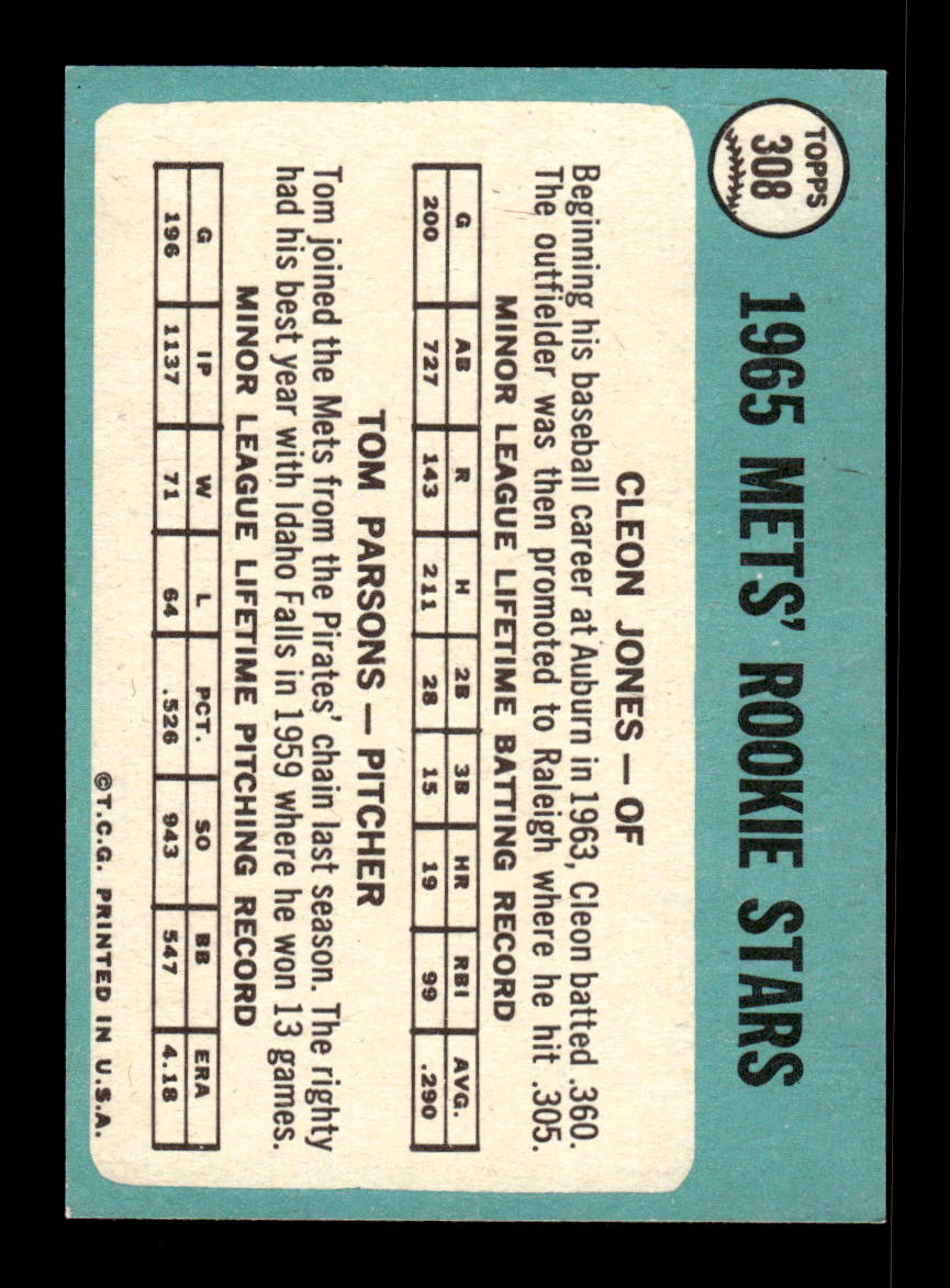 1965 Topps #308 1965 Rookie Stars New York Mets EXMT CS26015563
