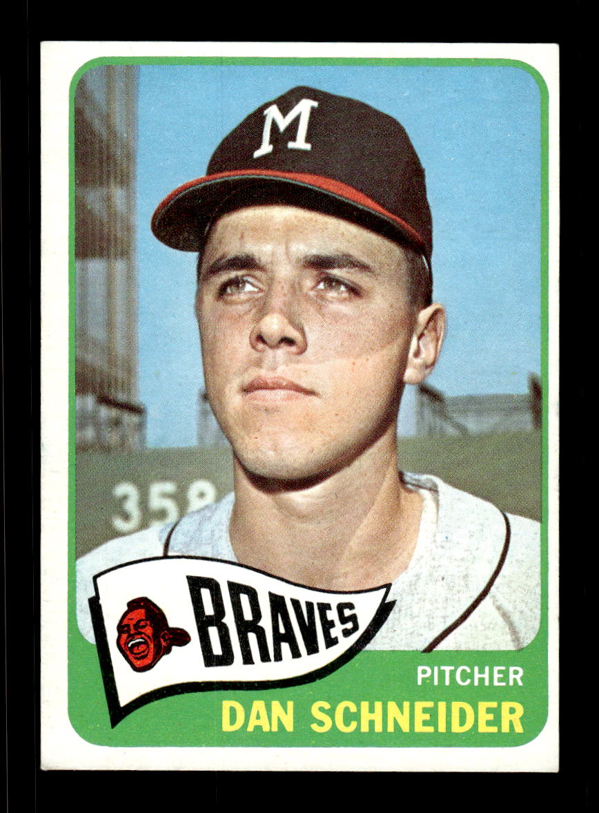 1965 Topps #366 Dan Schneider Milwaukee Braves VGEX CS26015614