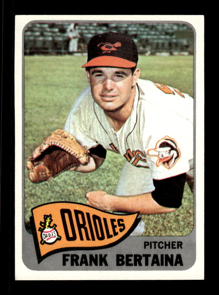 1965 Topps #396 Frank Bertaina Baltimore Orioles VGEX CS26015639