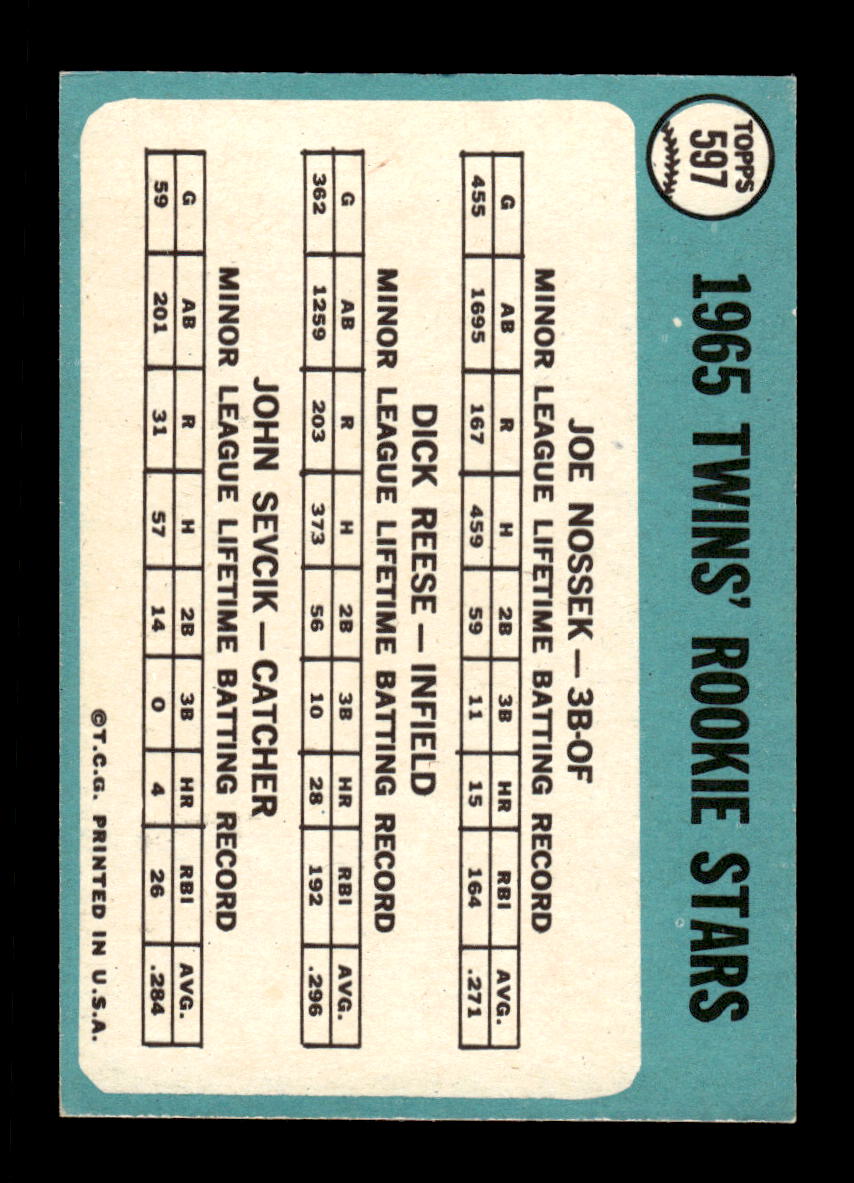 1965 Topps #597 1965 Rookie Stars Minnesota Twins EXMT CS26015824