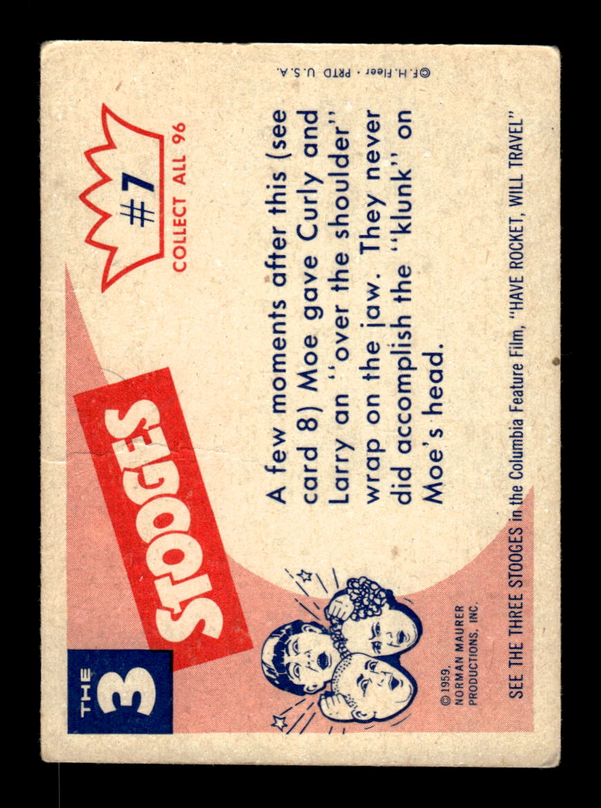 1959 Fleer The Three Stooges #7 VG CS26016349