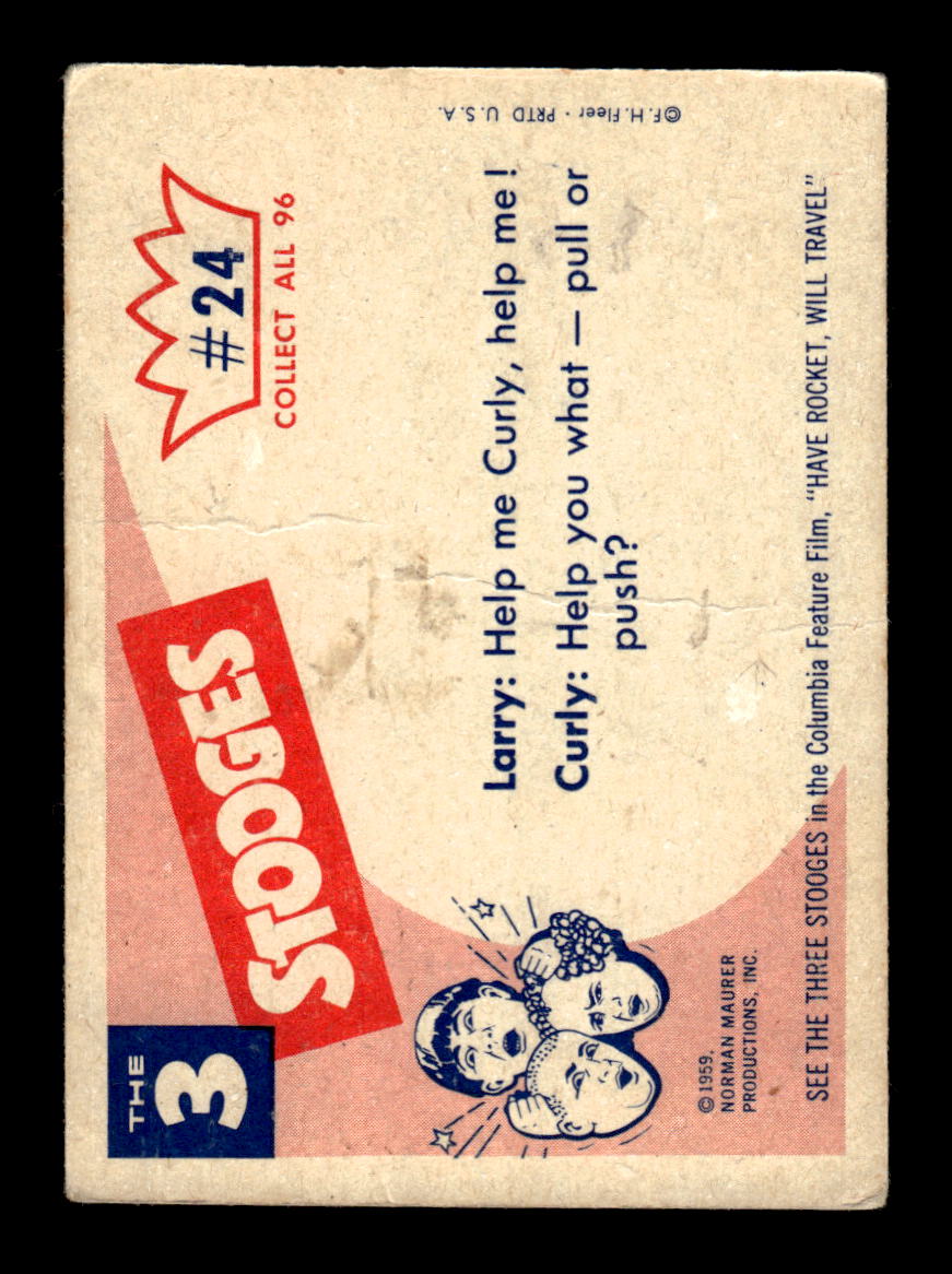 1959 Fleer The Three Stooges #24 Look out below. VG CS26016353