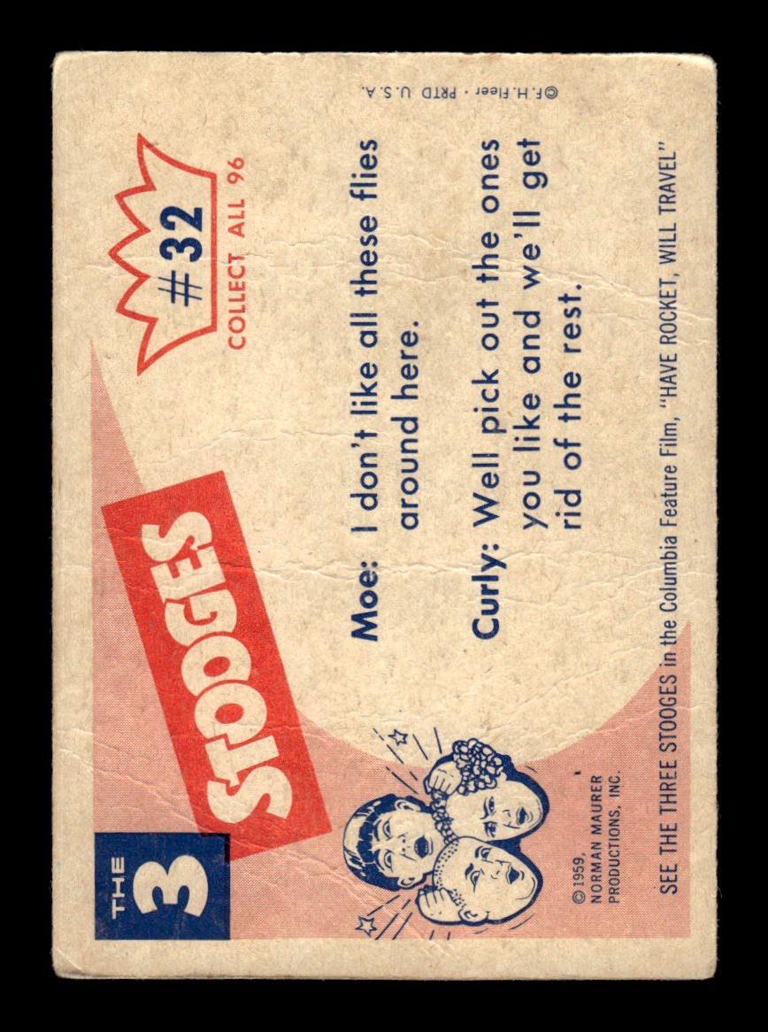 1959 Fleer The Three Stooges #32 Cleaning up the West. VG CS26016356