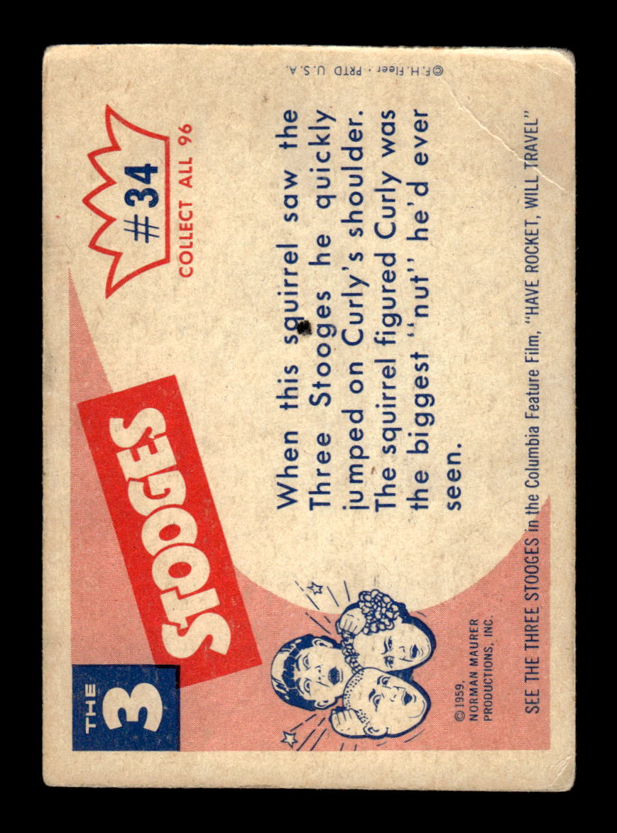 1959 Fleer The Three Stooges #34 Birds of a feather. VG CS26016357