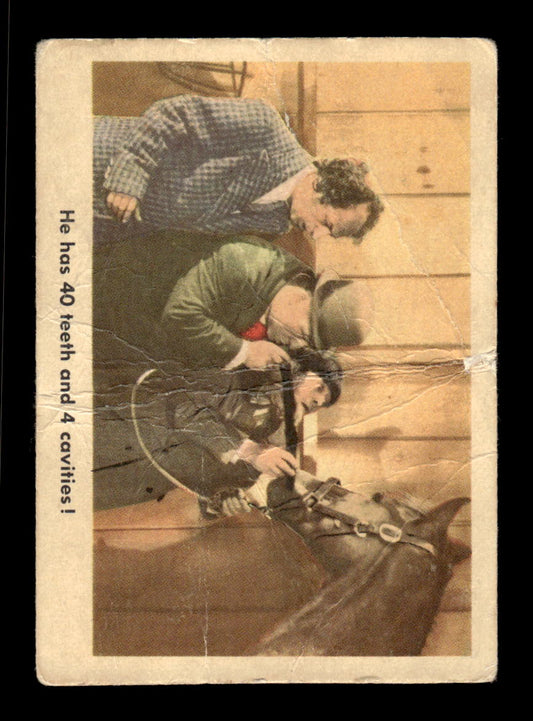 1959 Fleer The Three Stooges #66 He has 40 teeth and 4 cavities! VG CS26016363