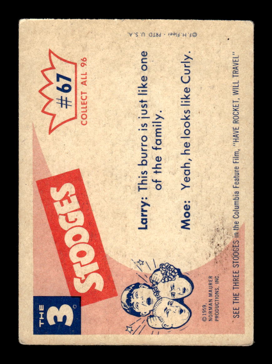 1959 Fleer The Three Stooges #67 It is not a dog! VG CS26016364