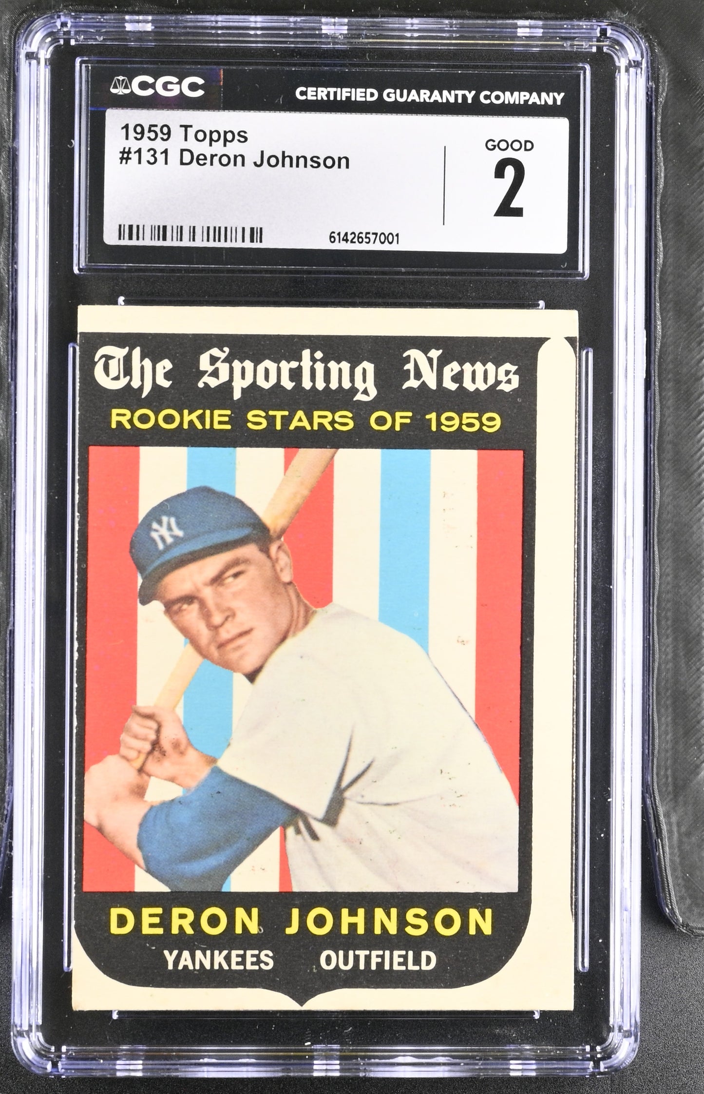 1959 Topps #131 Deron Johnson CGC 2 SN 6142657001