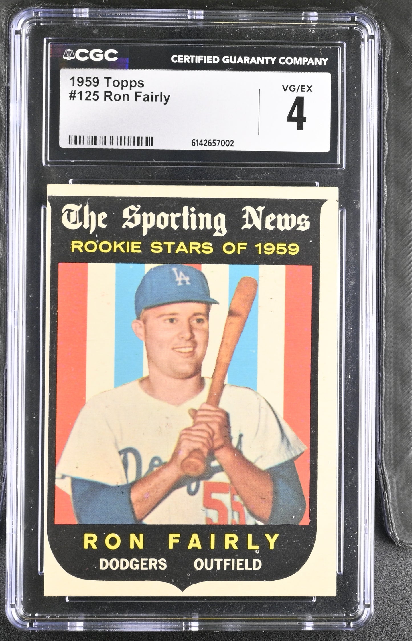 1959 Topps #125 Ron Fairly CGC 4 SN 6142657002