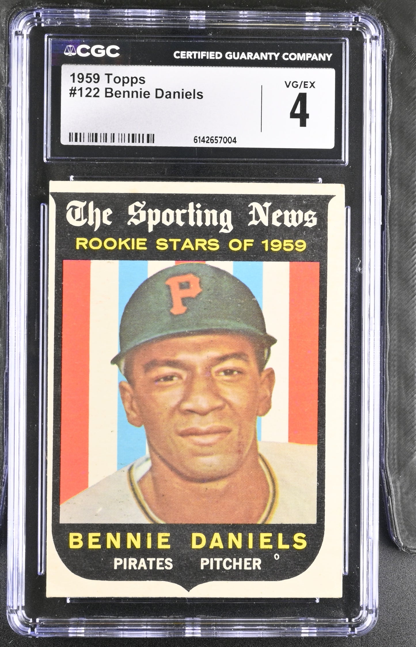 1959 Topps #122 Bennie Daniels CGC 4 SN 6142657004