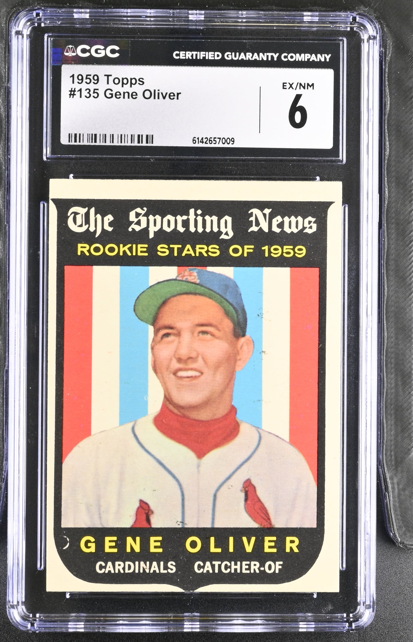 1959 Topps #135 Gene Oliver CGC 6 SN 6142657009