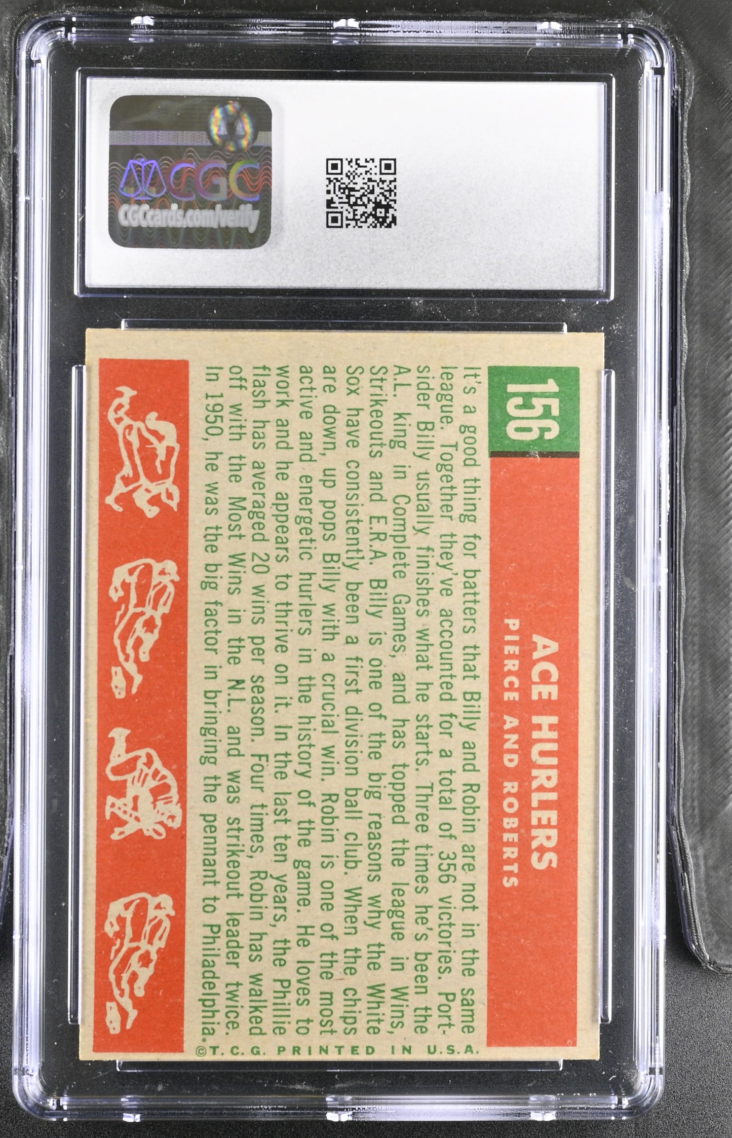 1959 Topps #156 Ace Hurlers CGC 6 SN 6142657012