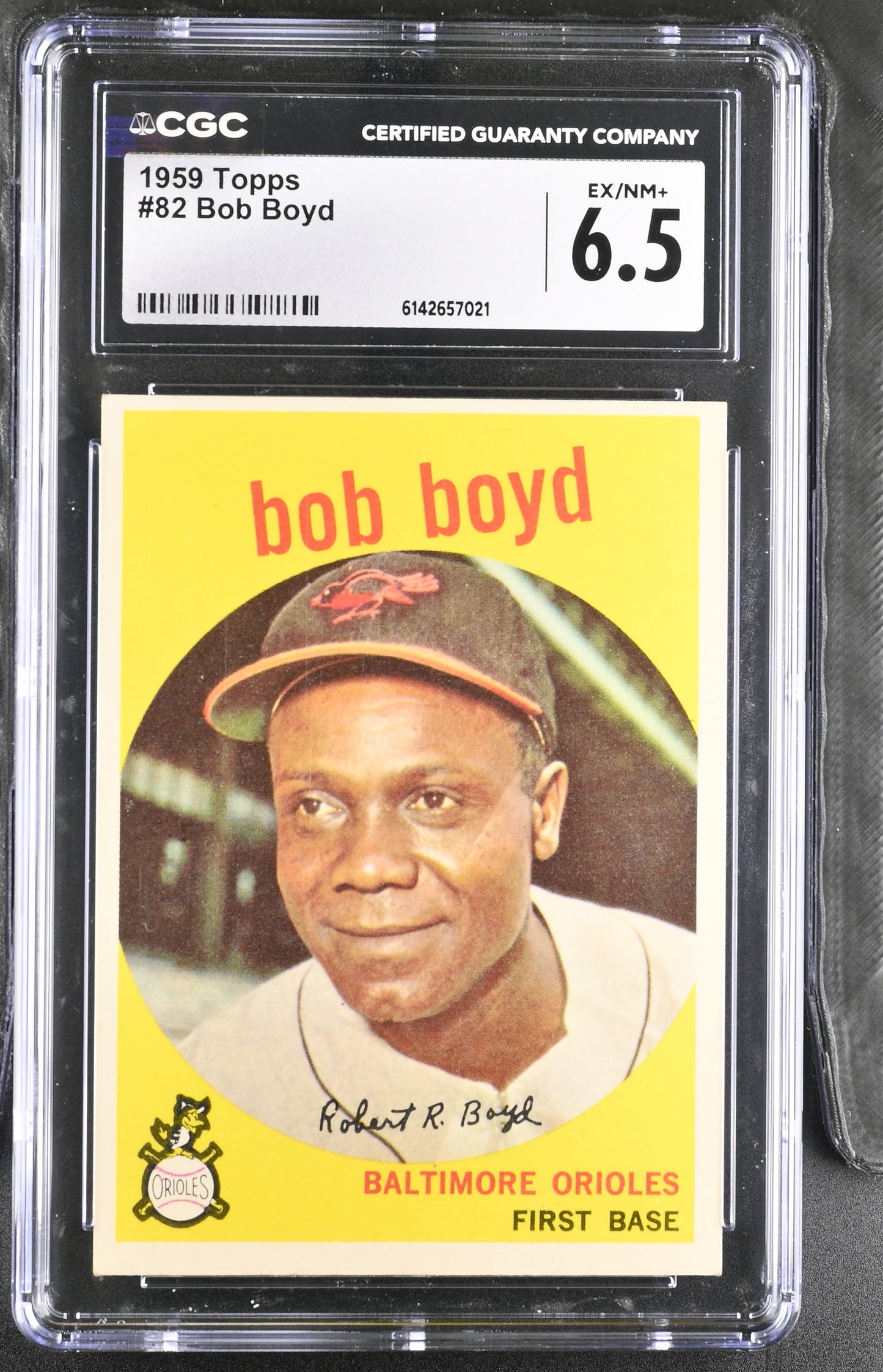 1959 Topps #82 Bob Boyd CGC 6.5 SN 6142657021