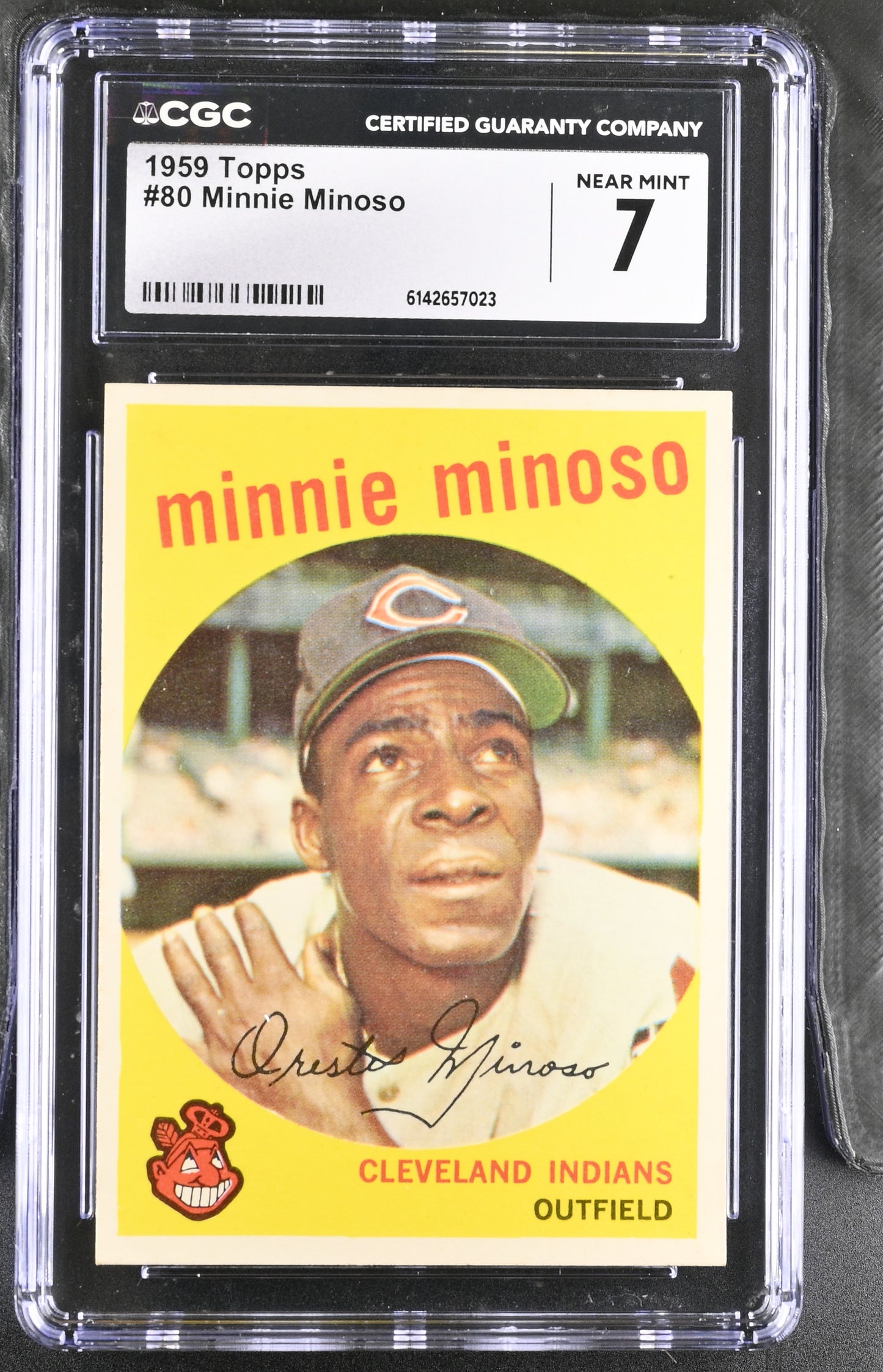 1959 Topps #80 Minnie Minoso CGC 7 SN 6142657023