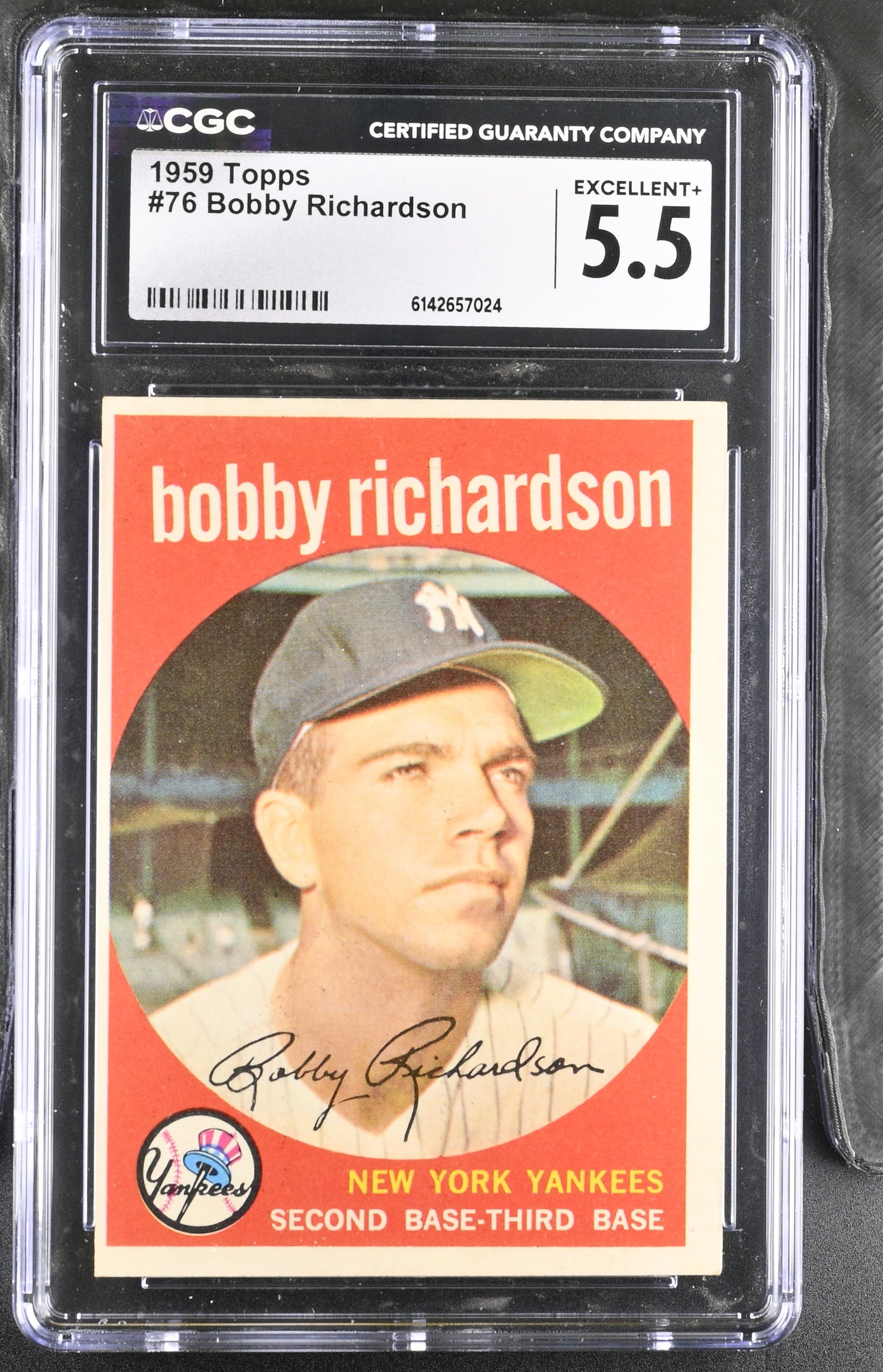 1959 Topps #76 Bobby Richardson CGC 5.5 SN 6142657024