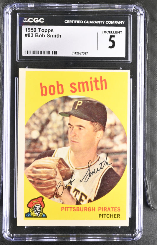 1959 Topps #83 Bob Smith CGC 5 SN 6142657027