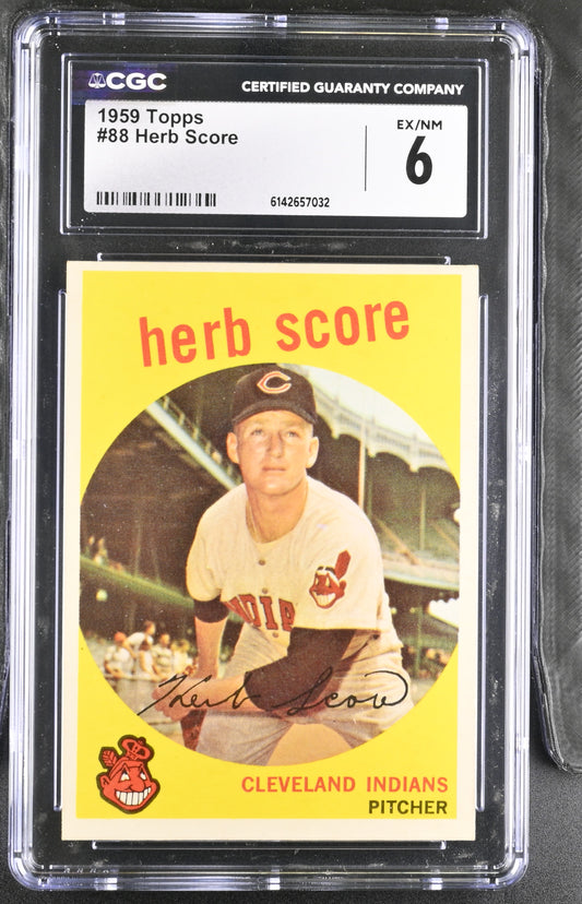 1959 Topps #88 Herb Score CGC 6 SN 6142657032
