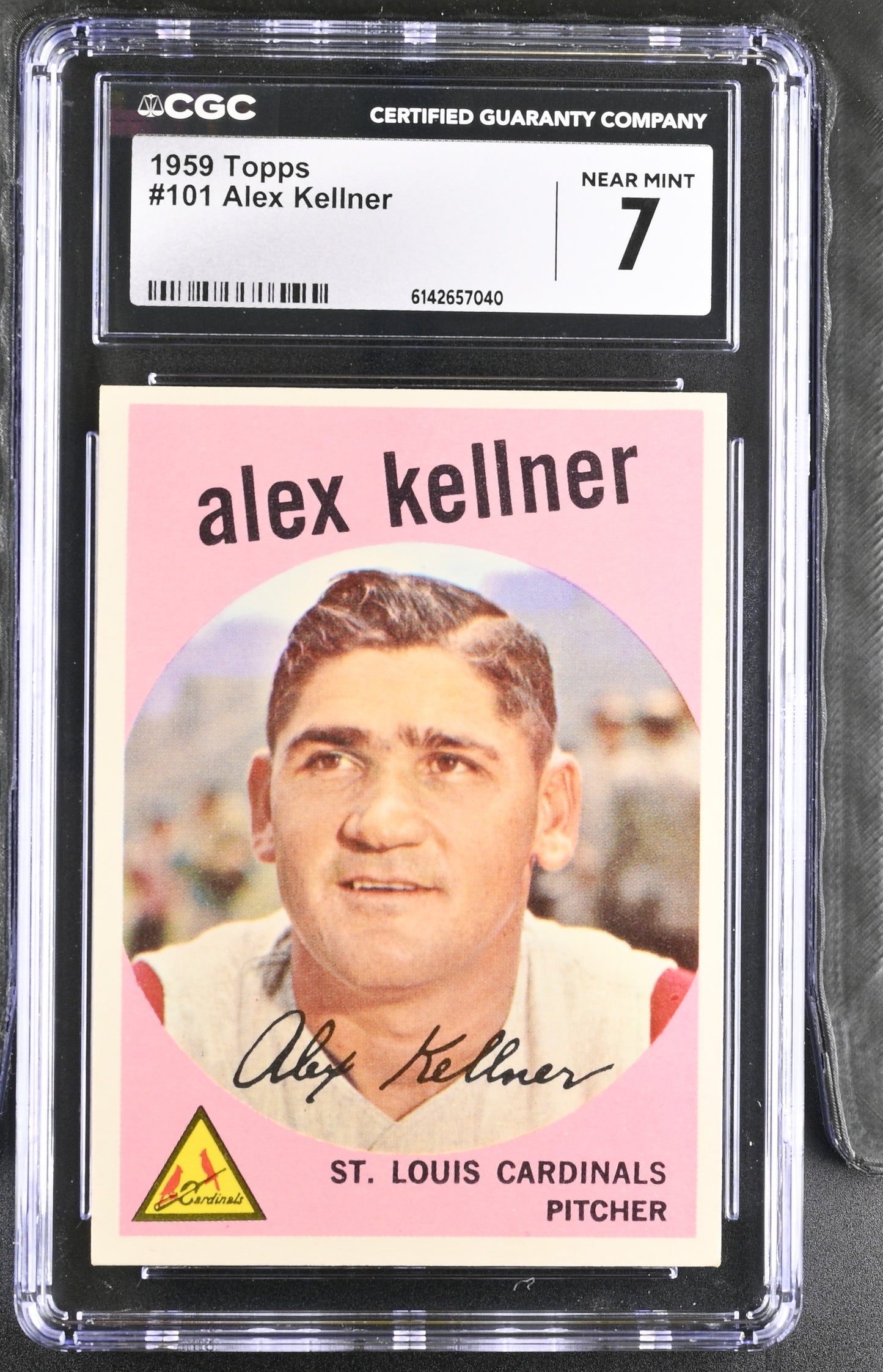 1959 Topps #101 Alex Kellner CGC 7 SN 6142657040