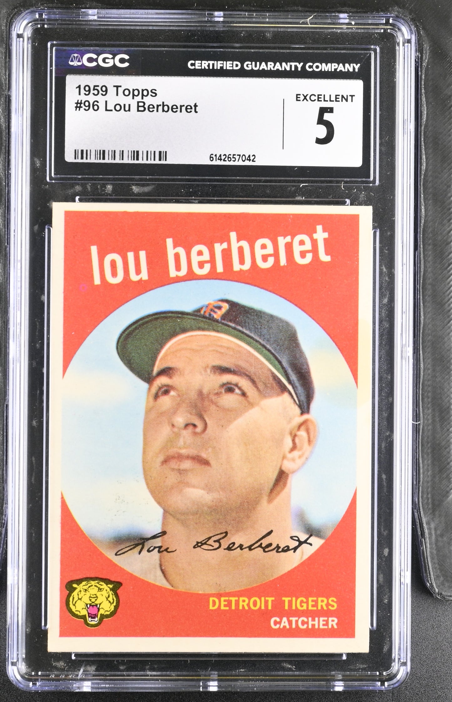 1959 Topps #96 Lou Berberet CGC 5 SN 6142657042