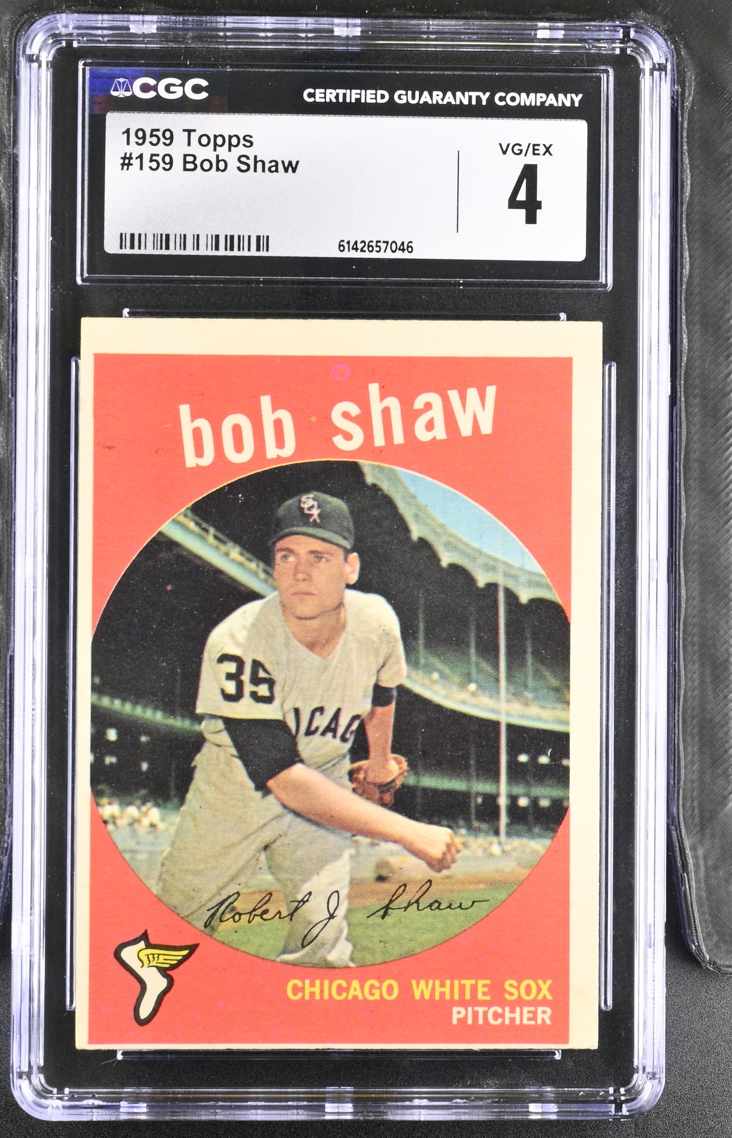 1959 Topps #159 Bob Shaw CGC 4 SN 6142657046