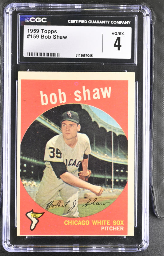 1959 Topps #159 Bob Shaw CGC 4 SN 6142657046