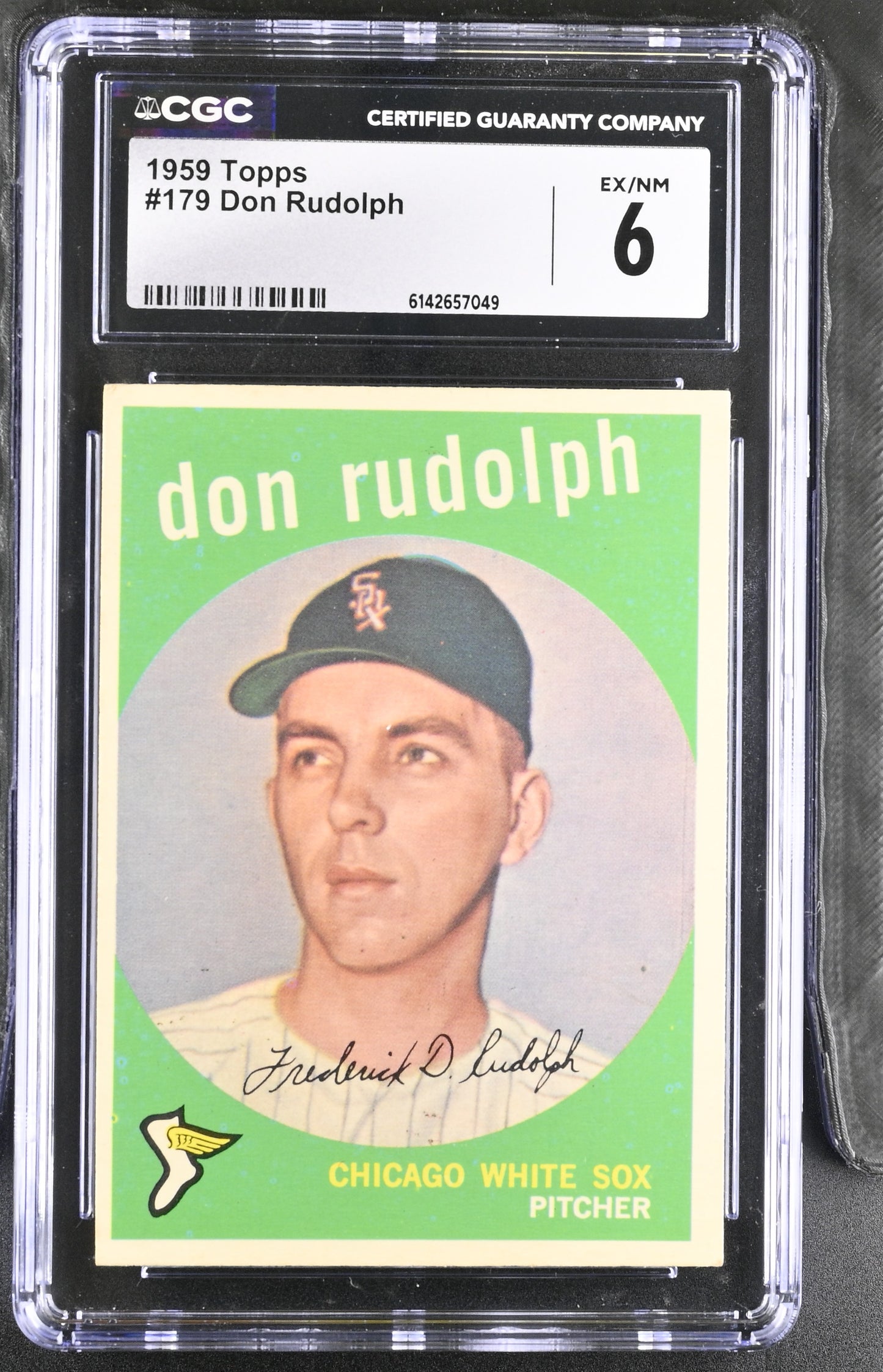 1959 Topps #179 Don Rudolph CGC 6 SN 6142657049