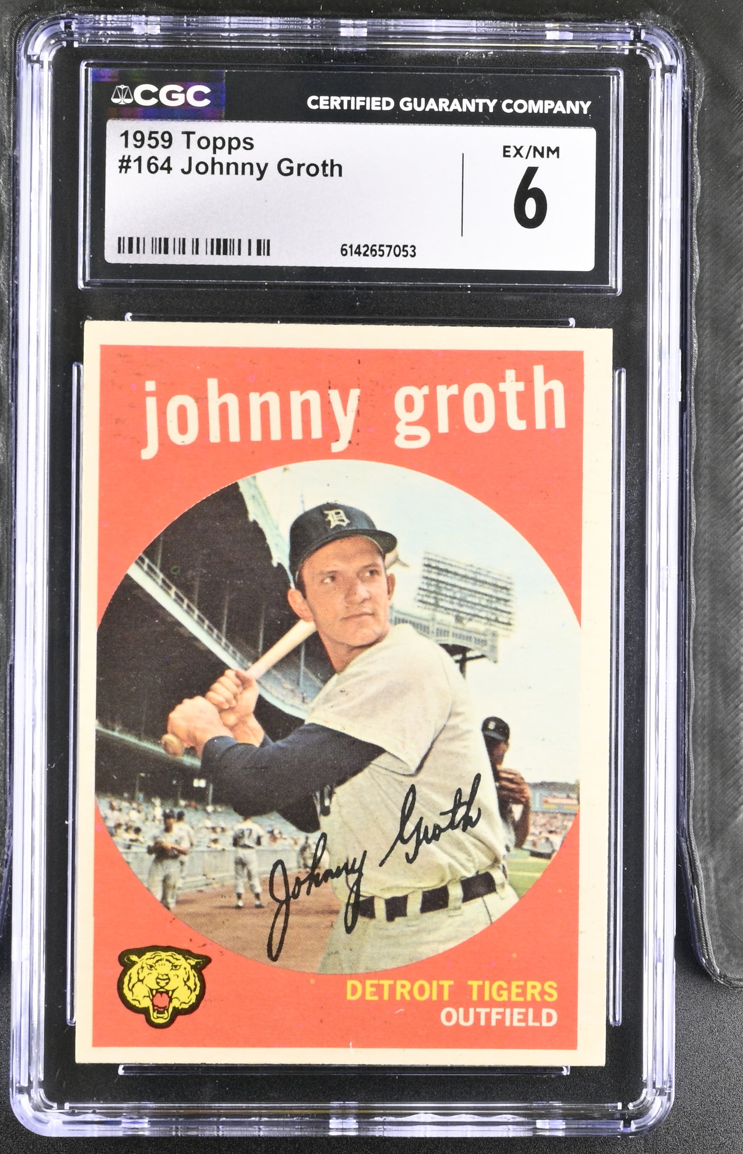 1959 Topps #164 Johnny Groth CGC 6 SN 6142657053
