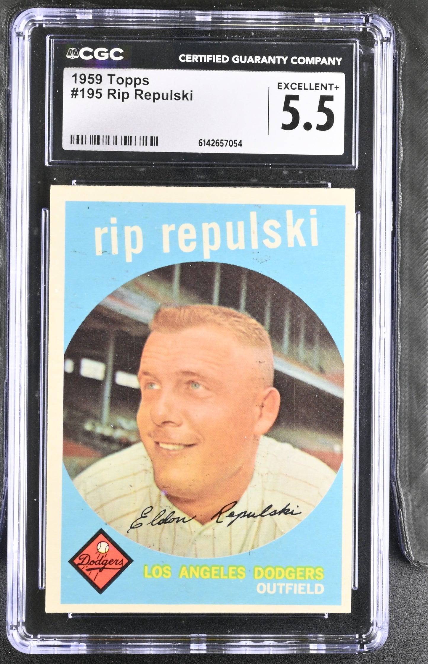 1959 Topps #195 Rip Repulski CGC 5.5 SN 6142657054