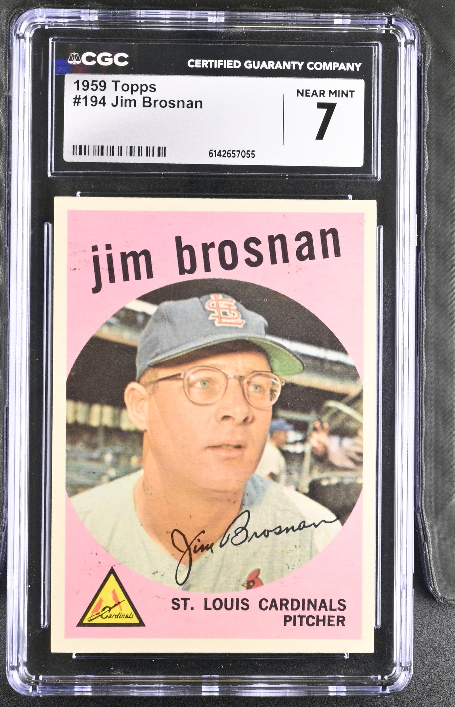1959 Topps #194 Jim Brosnan CGC 7 SN 6142657055