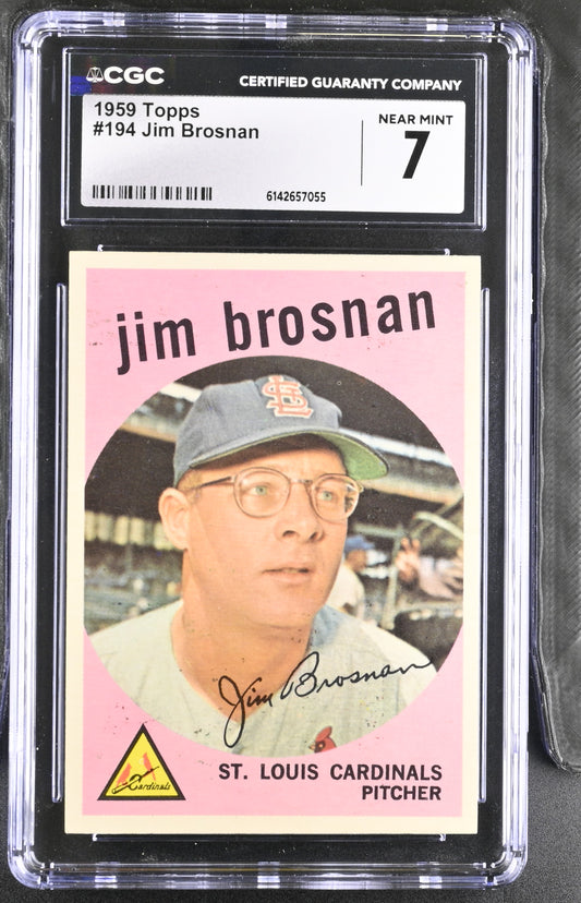 1959 Topps #194 Jim Brosnan CGC 7 SN 6142657055