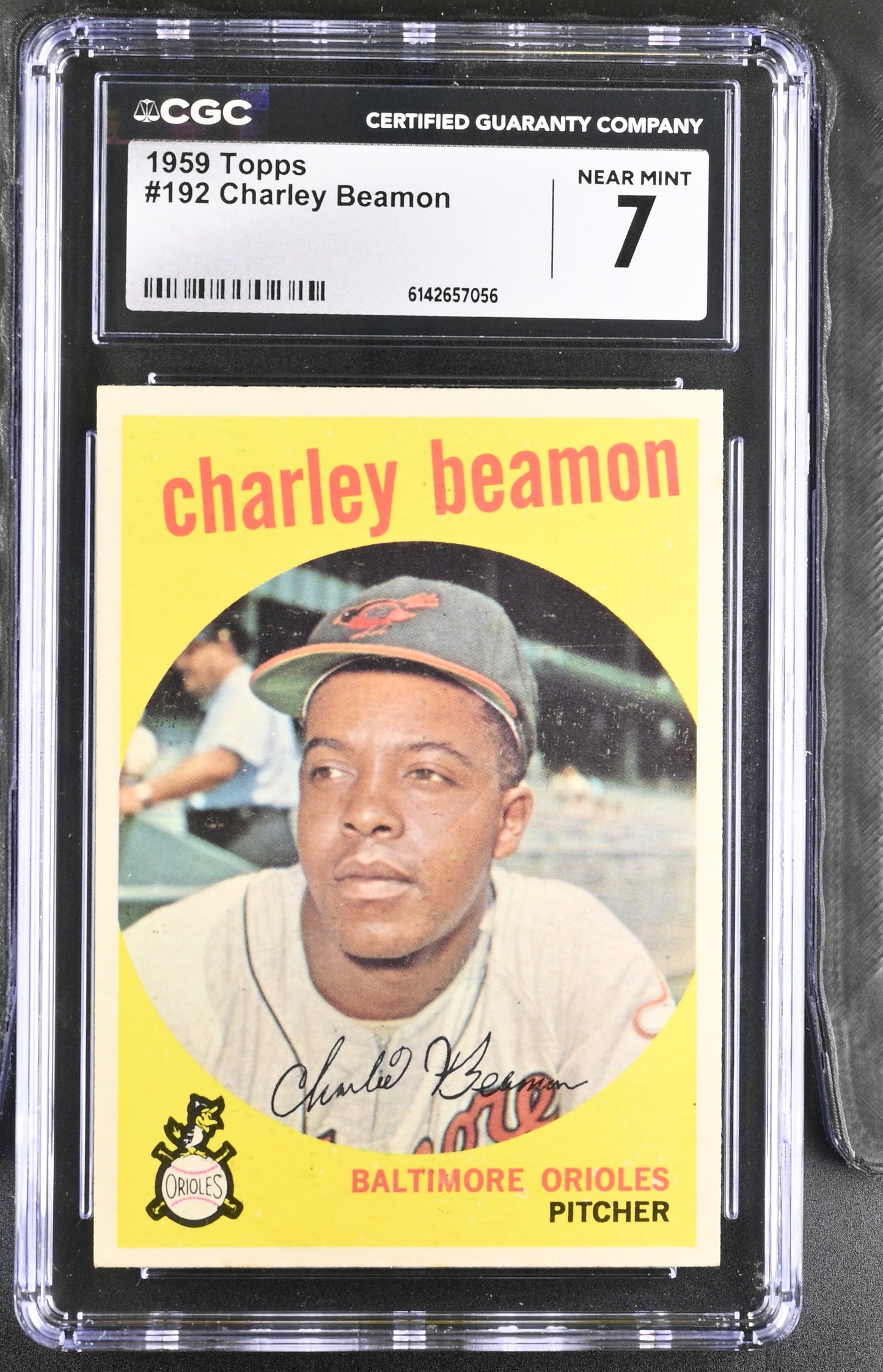 1959 Topps #192 Charley Beamon CGC 7 SN 6142657056