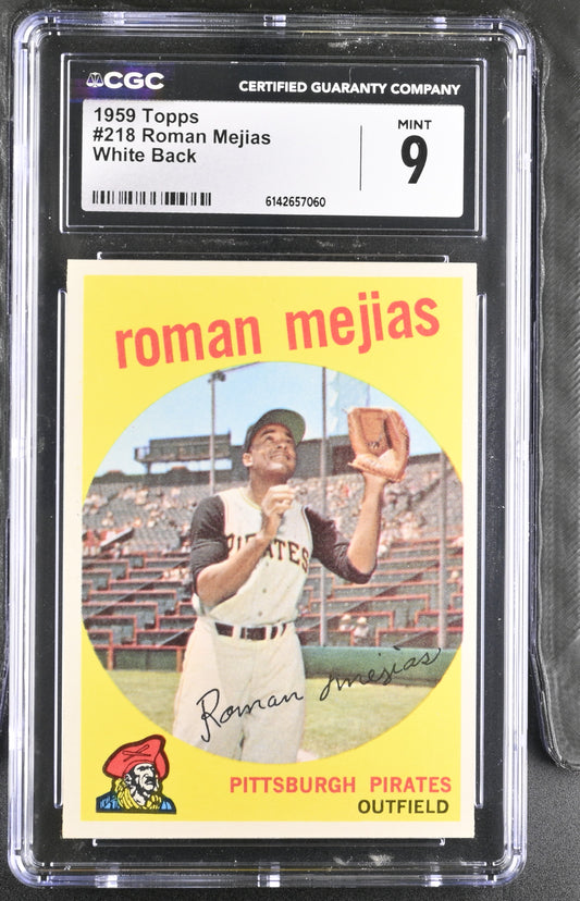 1959 Topps #218 Roman Mejias CGC 9 SN 6142657060