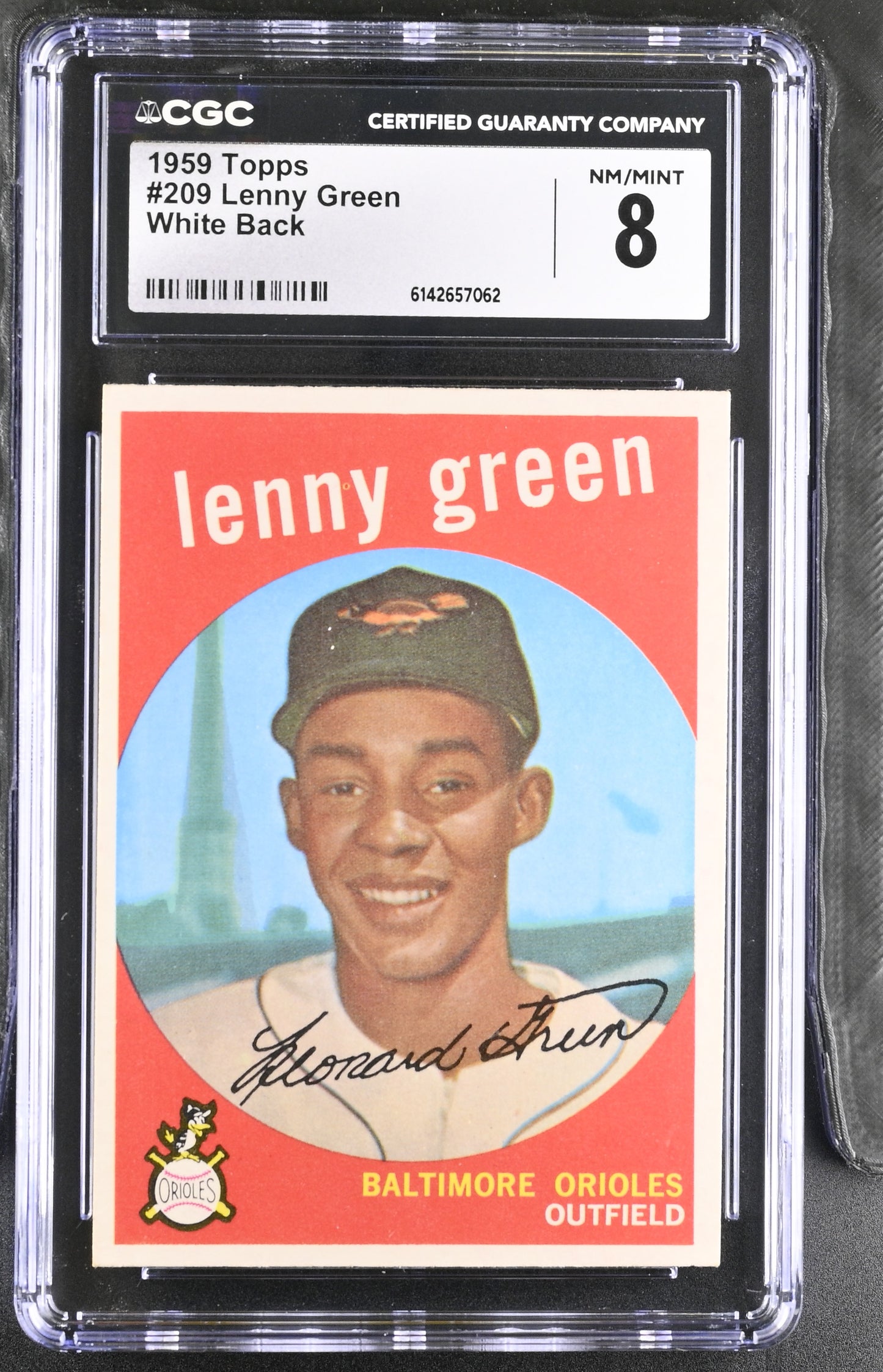 1959 Topps #209 Lenny Green CGC 8 SN 6142657062