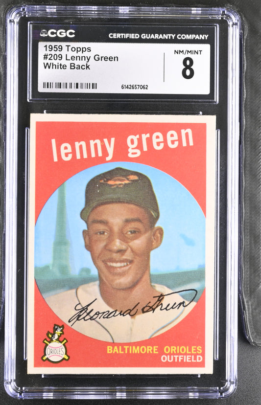 1959 Topps #209 Lenny Green CGC 8 SN 6142657062