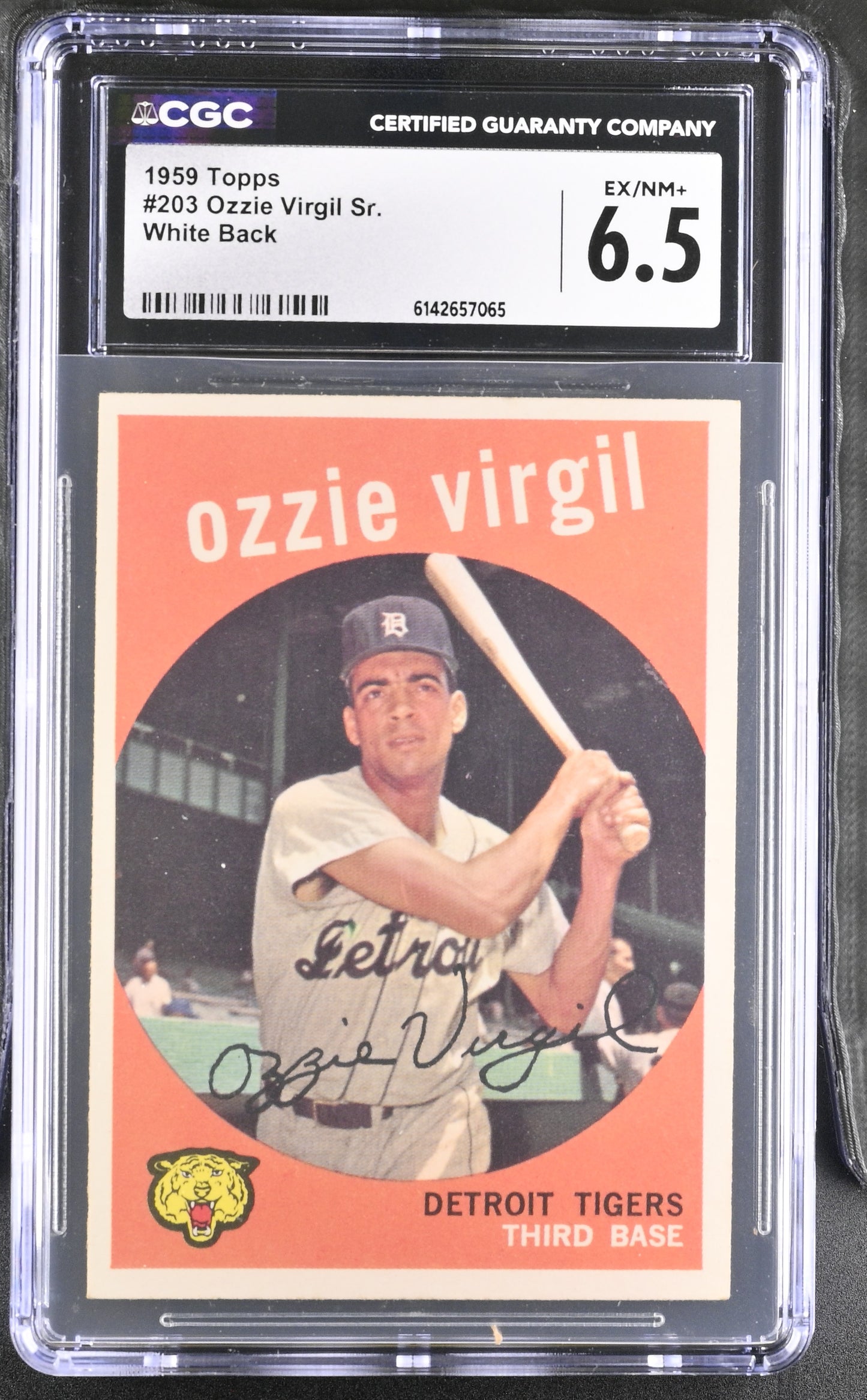 1959 Topps #203 Ozzie Virgil Sr. CGC 6.5 SN 6142657065