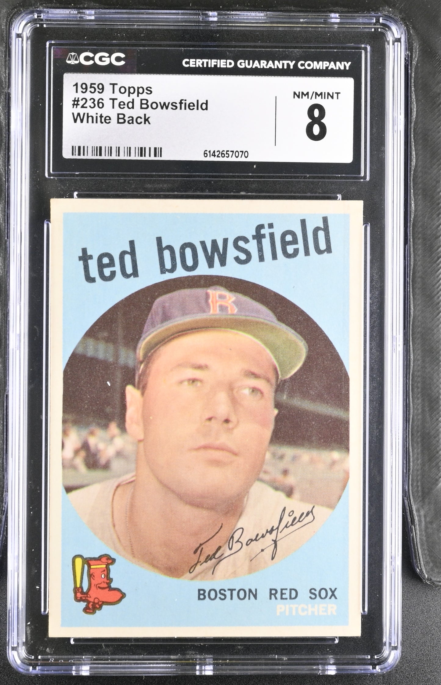 1959 Topps #236 Ted Bowsfield CGC 8 SN 6142657070