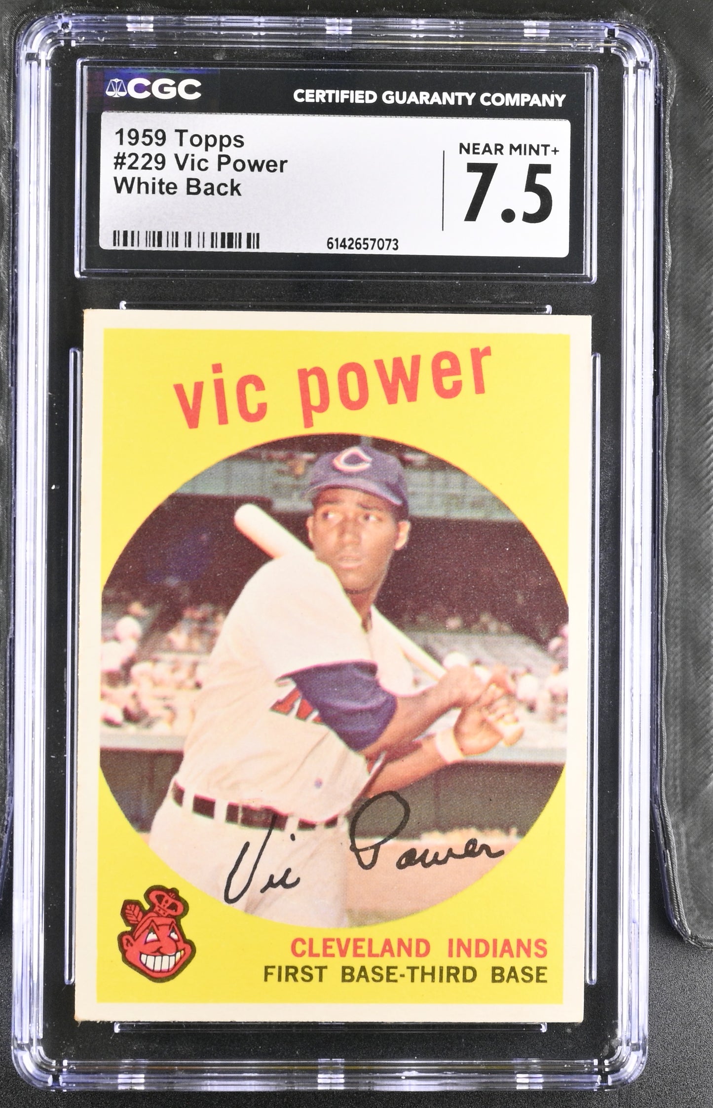 1959 Topps #229 Vic Power CGC 7.5 SN 6142657073